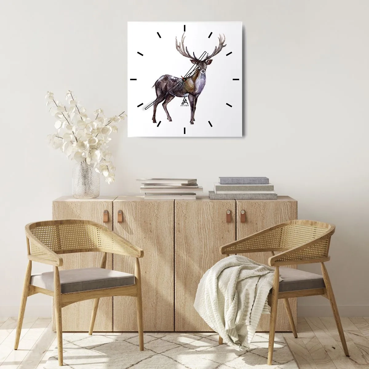 Nástěnné hodiny - Král půlnoční pouště - 40x40 cm