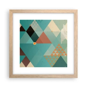 Plakát v rámu světlý dub - Jednota mnohosti, mnohost jednoty - 30x30 cm