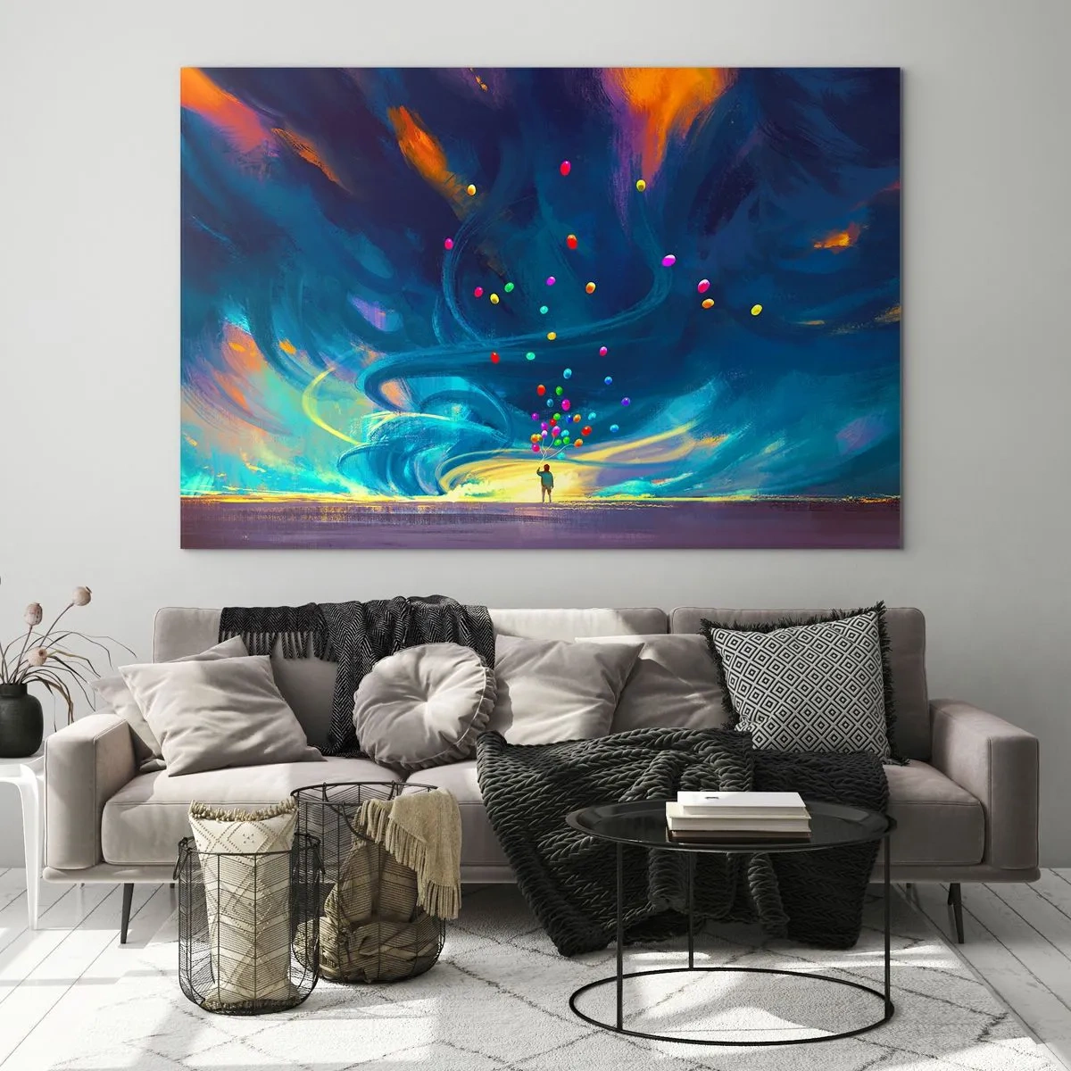 Obraz na skle - Na modrý vítr - 120x80 cm