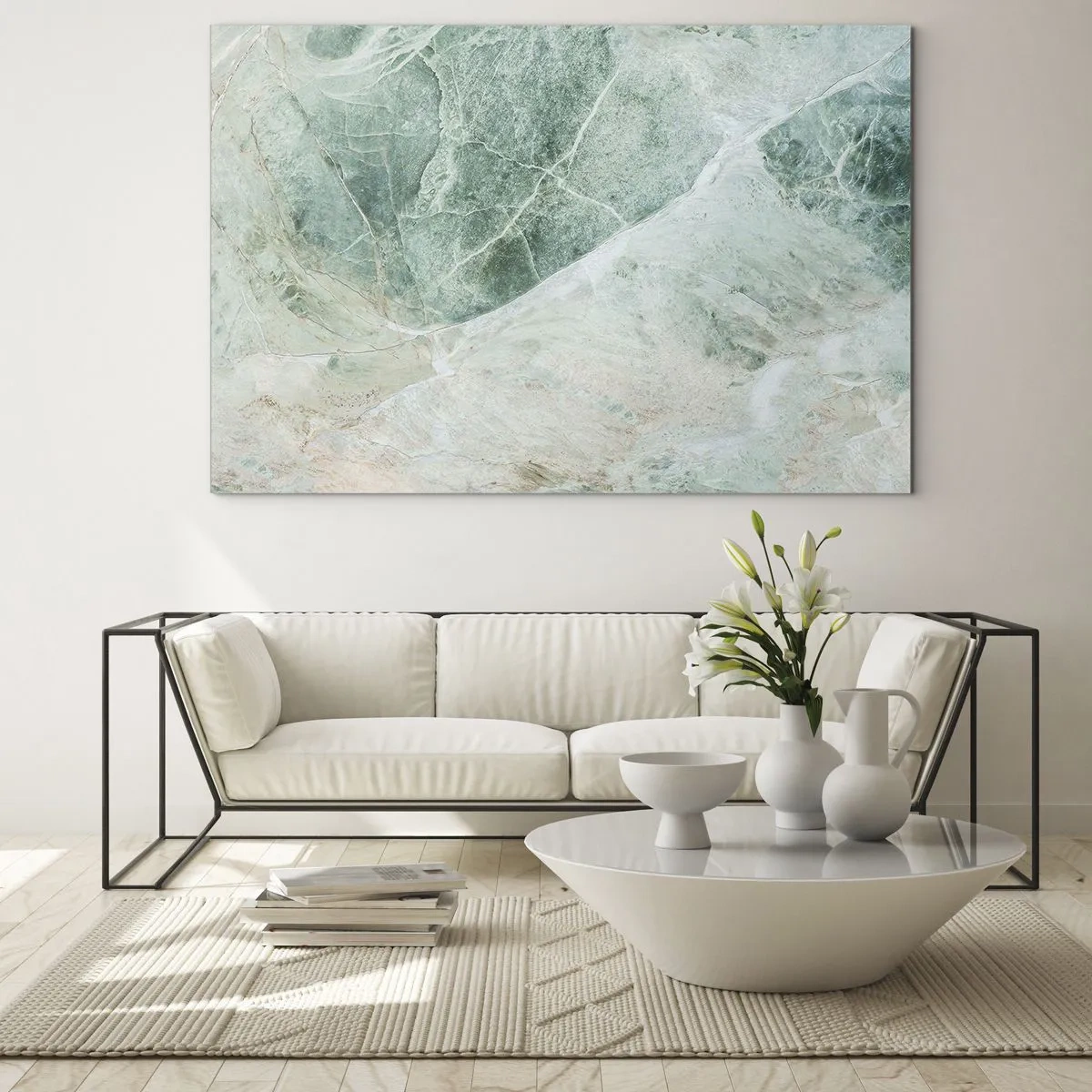 Obraz na skle - Ctný chlad kamene - 70x50 cm
