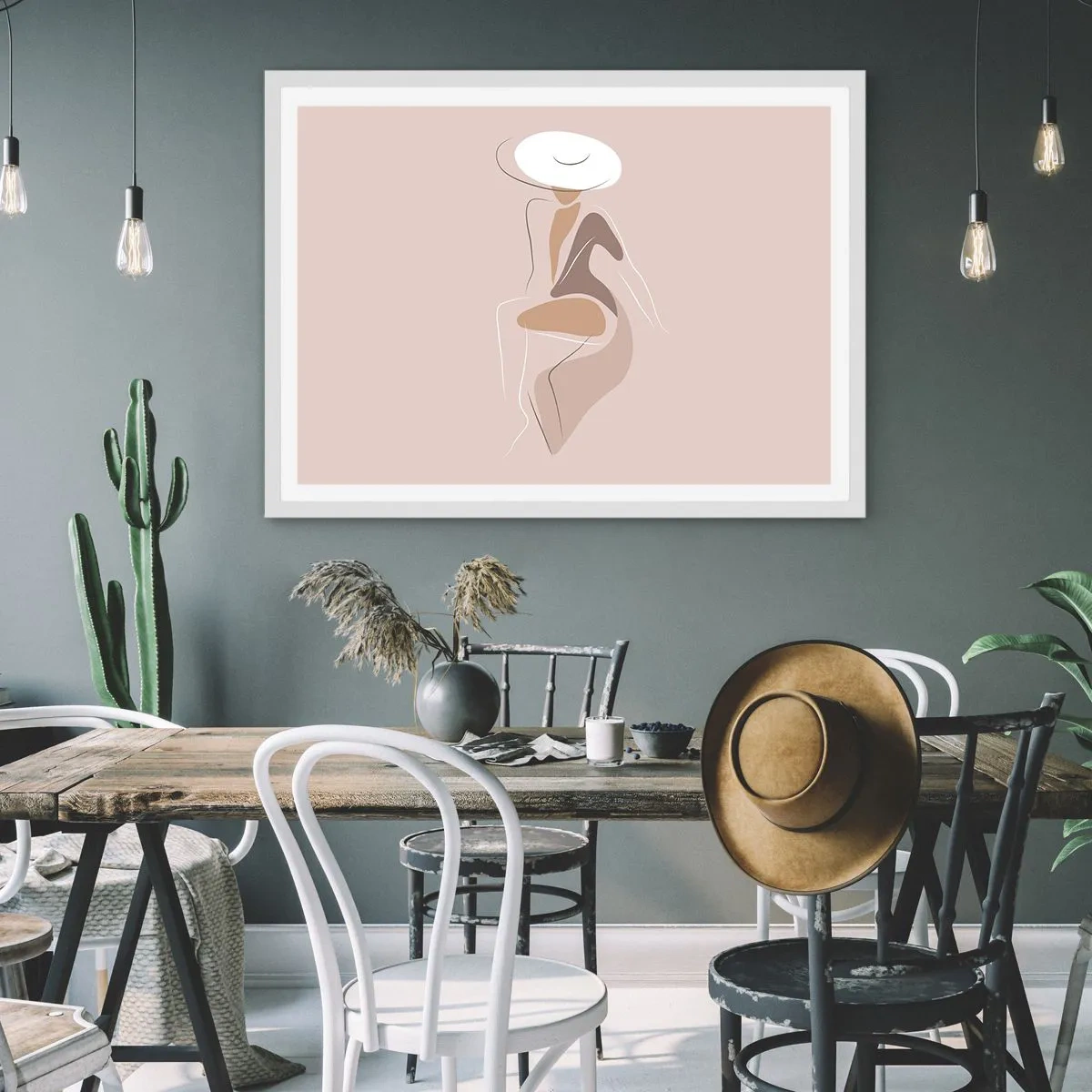 Plakát v bílém rámu - Jak vypadá pravá dáma? - 70x50 cm