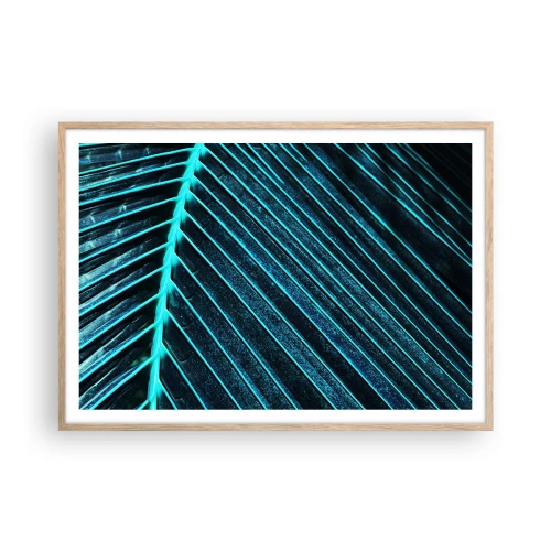 Plakát v rámu světlý dub - Textura zeleně - 100x70 cm