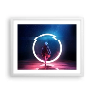 Plakát v bílém rámu - Mezi světy - 50x40 cm