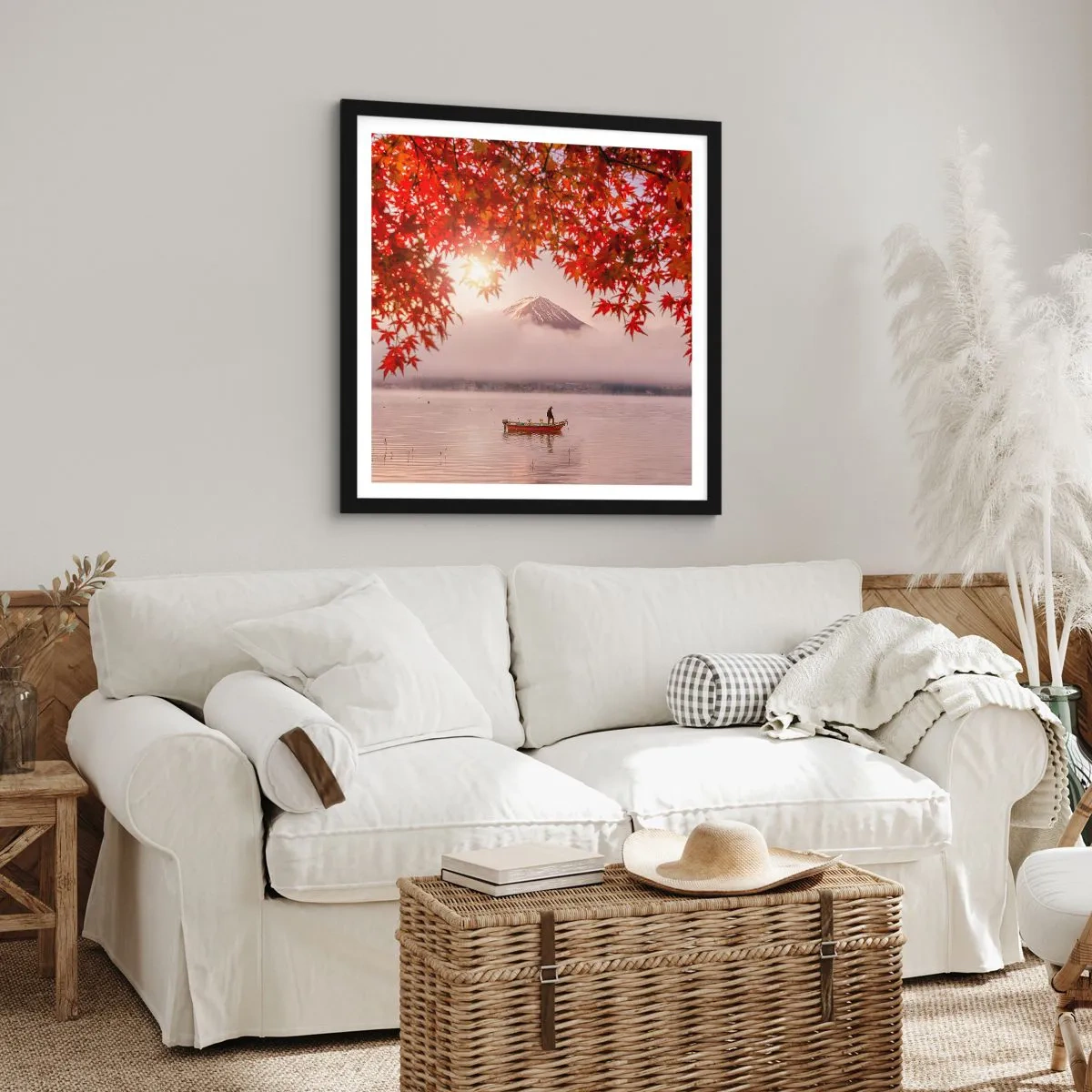 Plakát v černém rámu - V japonském stylu - 50x50 cm