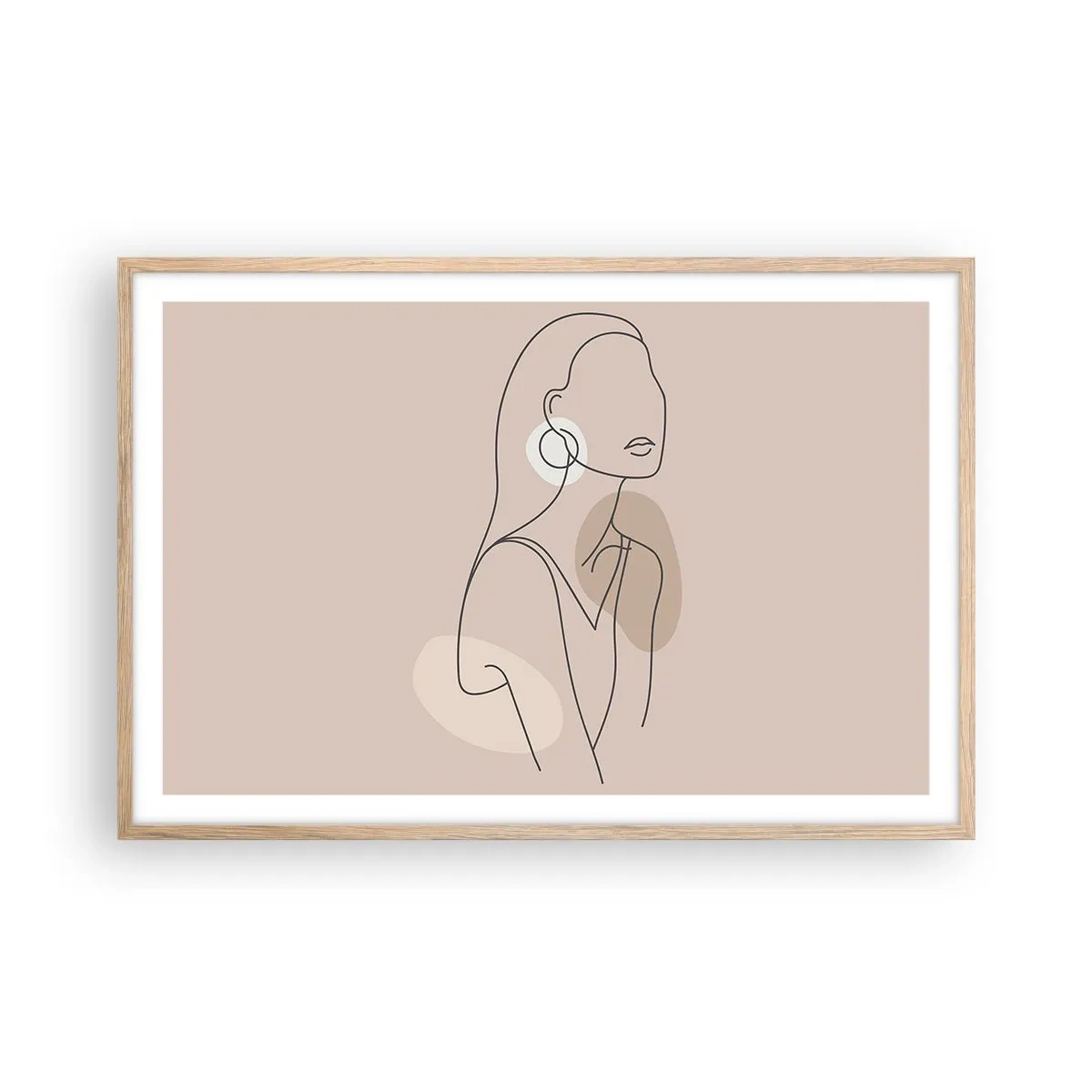 Plakát v rámu světlý dub - Dívčí ikona - 91x61 cm