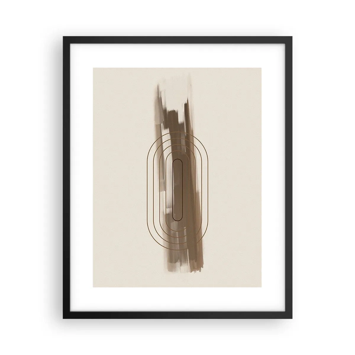 Plakát v černém rámu - Závan šedi - 40x50 cm