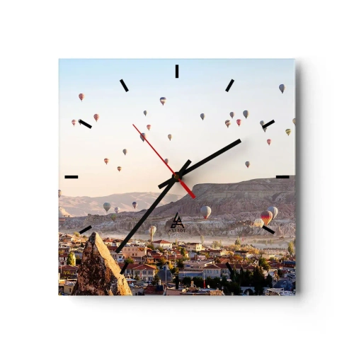 Nástěnné hodiny - Jako lodě na obloze - 30x30 cm