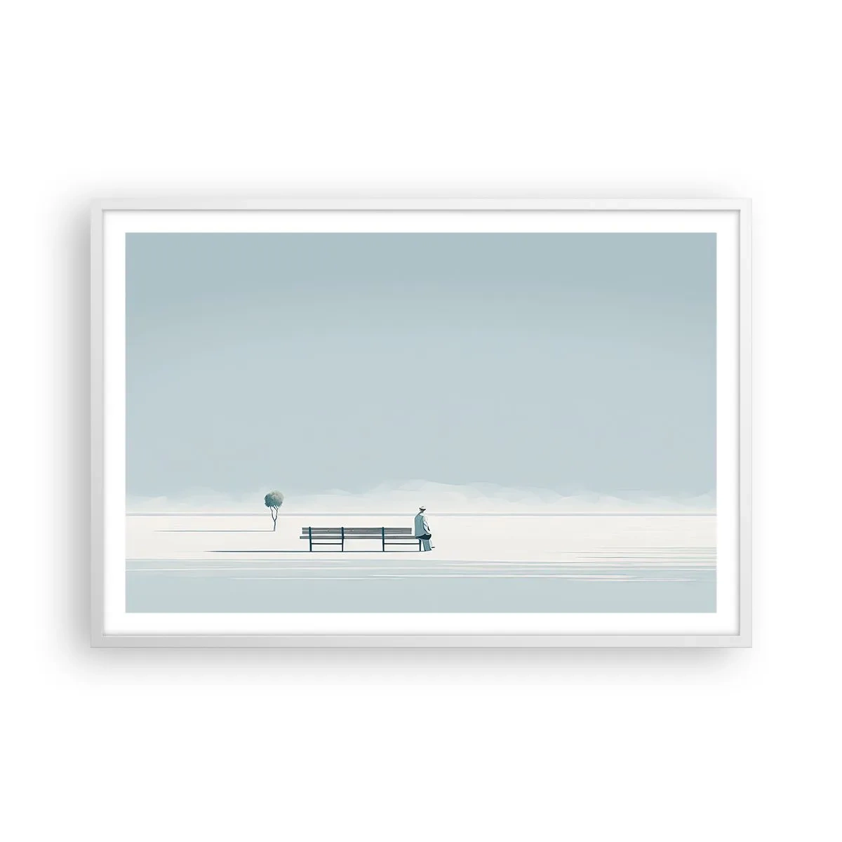 Plakát v bílém rámu - Ano, čekám. - 91x61 cm