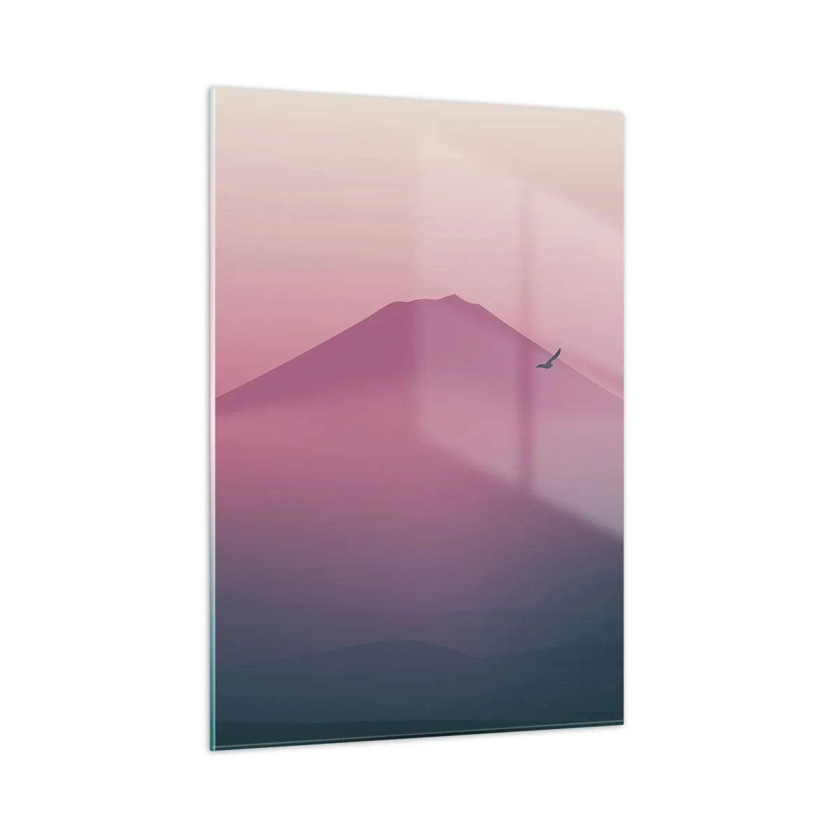 Obraz na skle - Poutníci nad oblaky - 50x70 cm