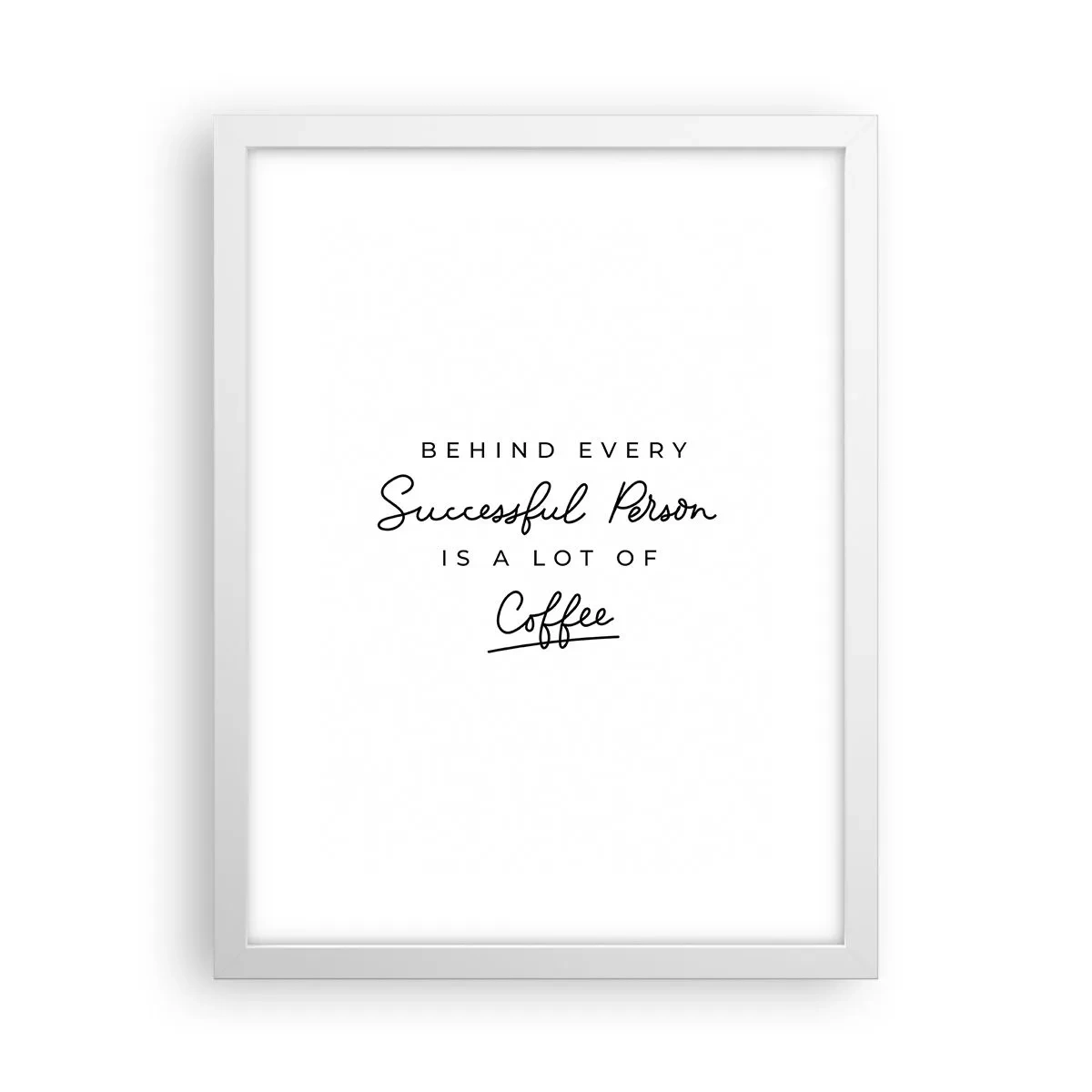 Plakát v bílém rámu - Tajemství úspěchu - 30x40 cm