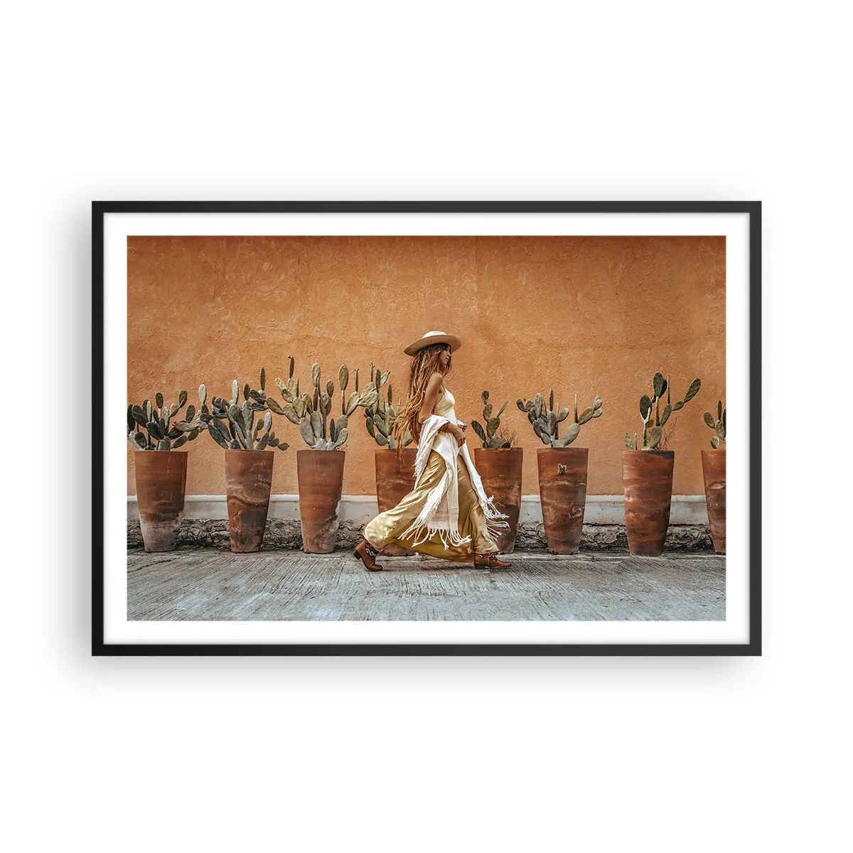 Plakát v černém rámu - V hippie stylu - 91x61 cm
