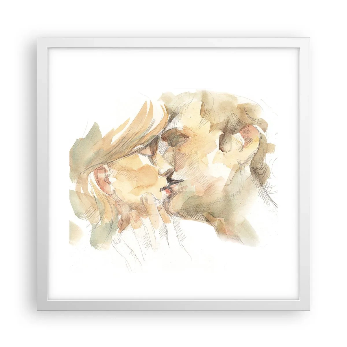 Plakát v bílém rámu - Nalezena polovina? - 40x40 cm