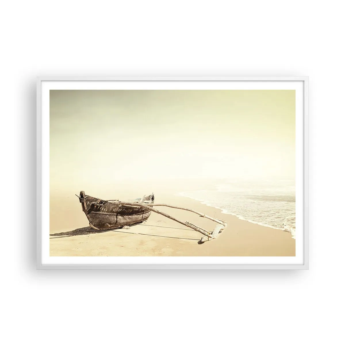 Plakát v bílém rámu - Vzpomínka na jižní moře - 100x70 cm