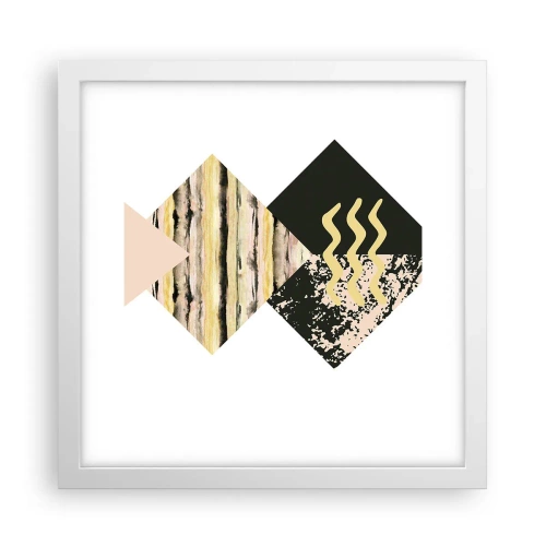 Plakát v bílém rámu - Není to tak jednoduché - 30x30 cm