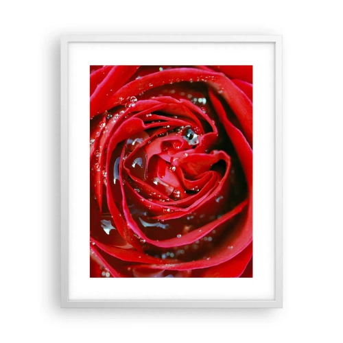 Plakát v bílém rámu - V kapkách rosy - 40x50 cm