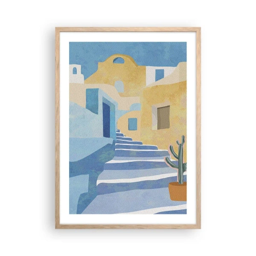 Plakát v rámu světlý dub - Den v arabském městě - 50x70 cm