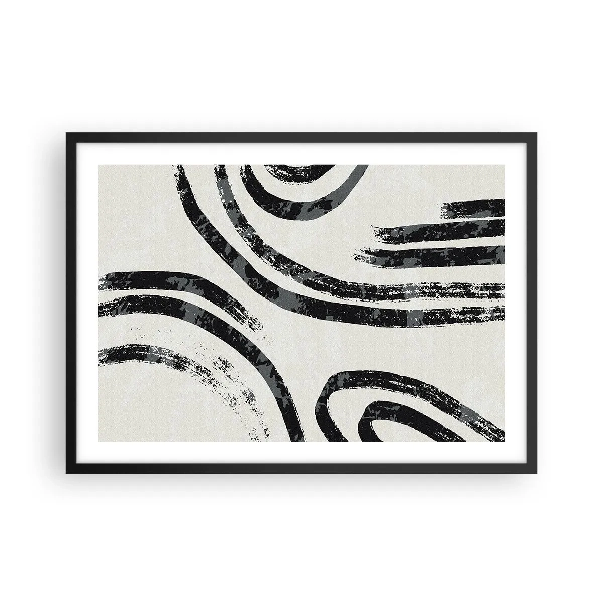 Plakát v černém rámu - Napůl zastavený - 70x50 cm