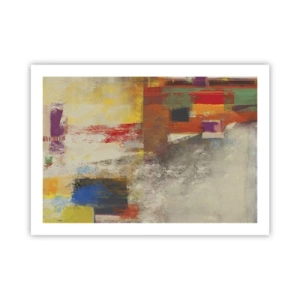 Plakát - Geometrie barev - 70x50 cm