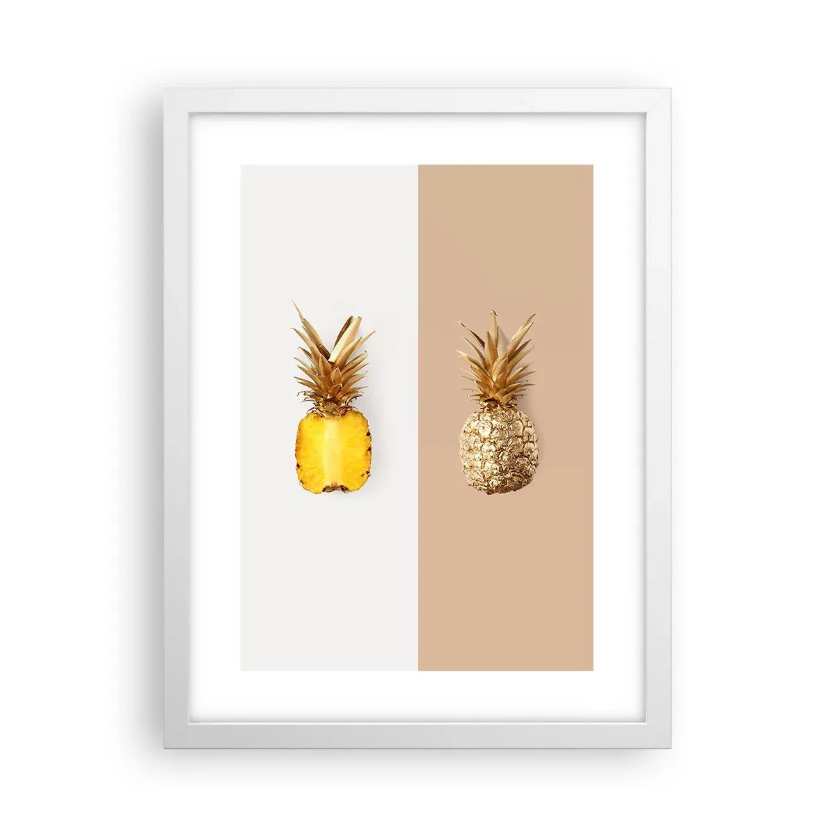 Plakát v bílém rámu - Ananas pro nás - 30x40 cm