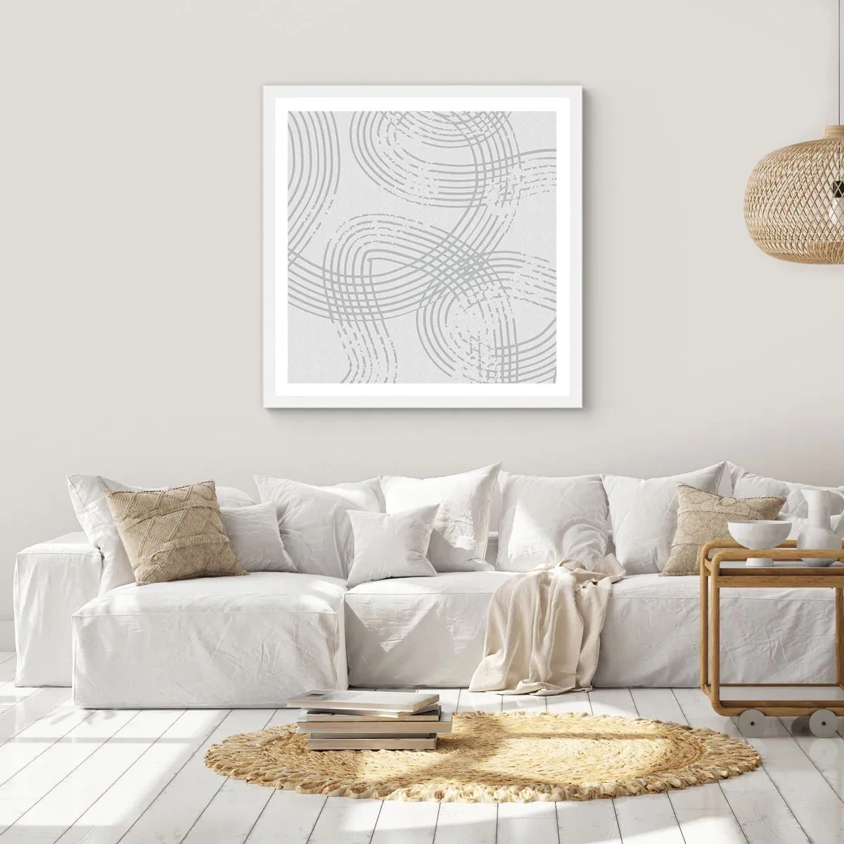 Plakát v bílém rámu - Snadné východisko neexistuje - 60x60 cm