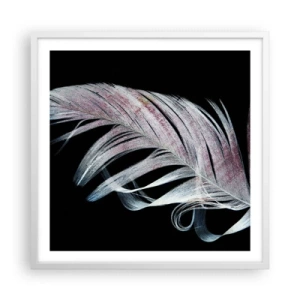 Plakát v bílém rámu - Přemýšlejte o dotyku - 60x60 cm