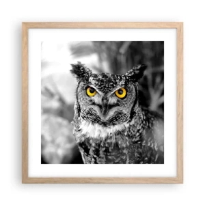 Plakát v rámu světlý dub - Nic se neschová - 40x40 cm