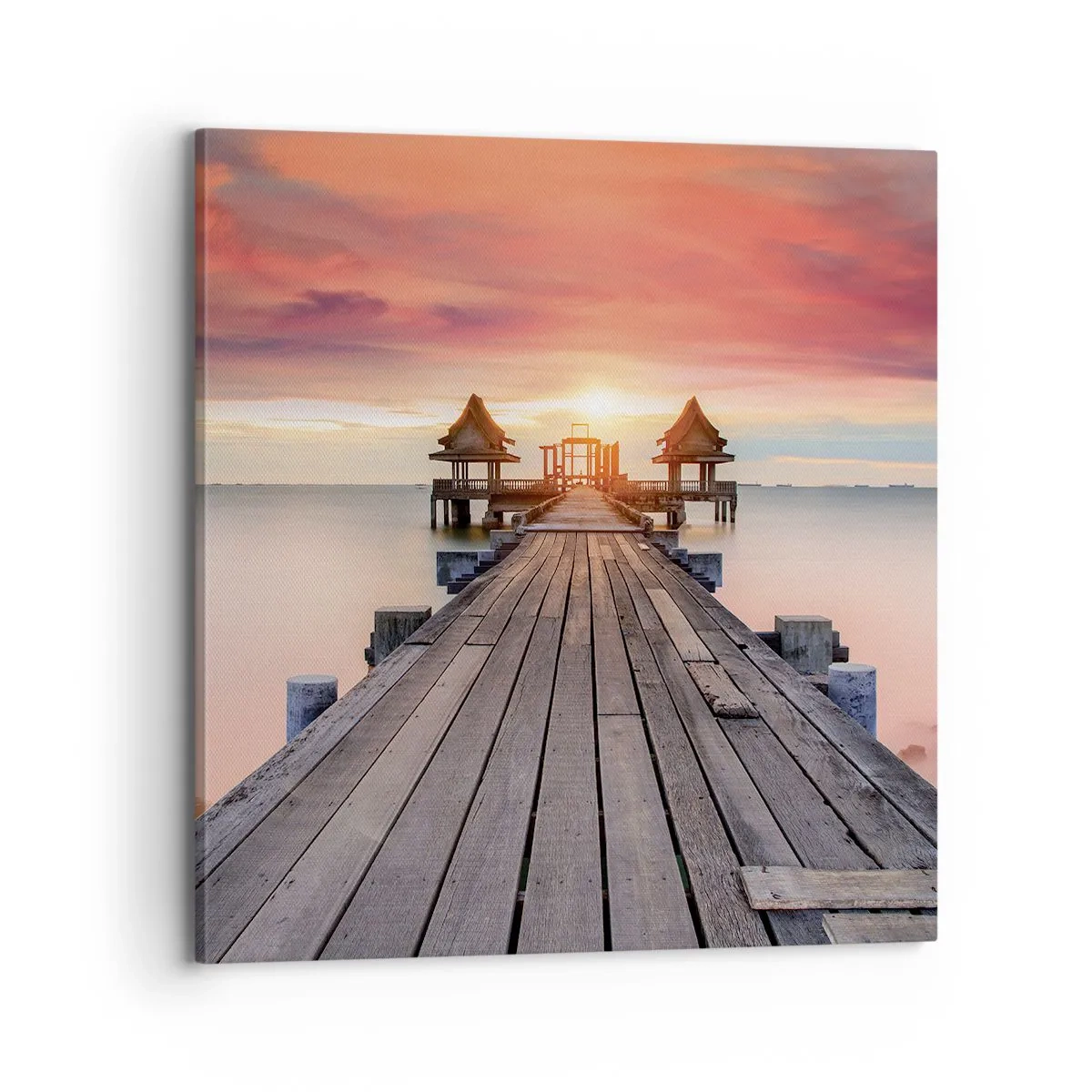 Obraz na plátně - Západ na východě - 70x70 cm