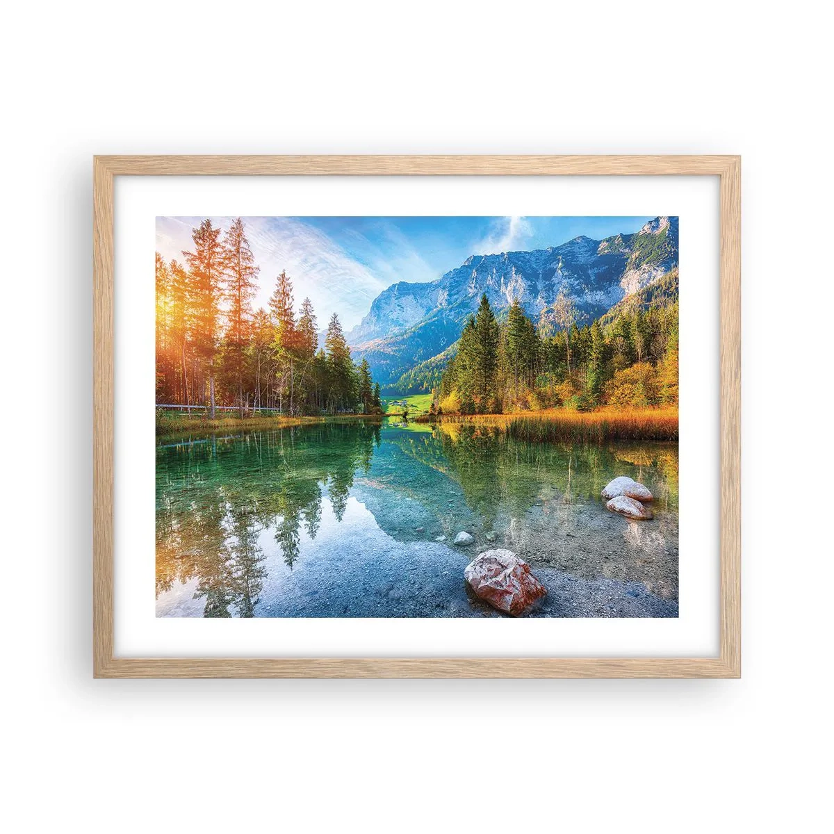 Plakát v rámu světlý dub - Něžnost podzimu - 50x40 cm