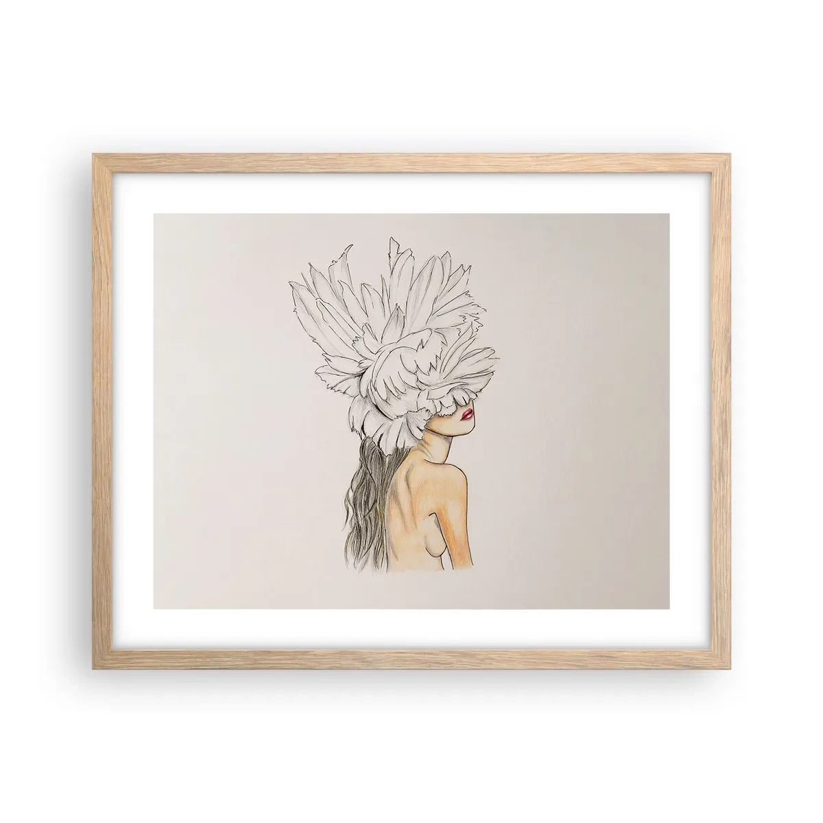 Plakát v rámu světlý dub - Vrchol krásy - 50x40 cm