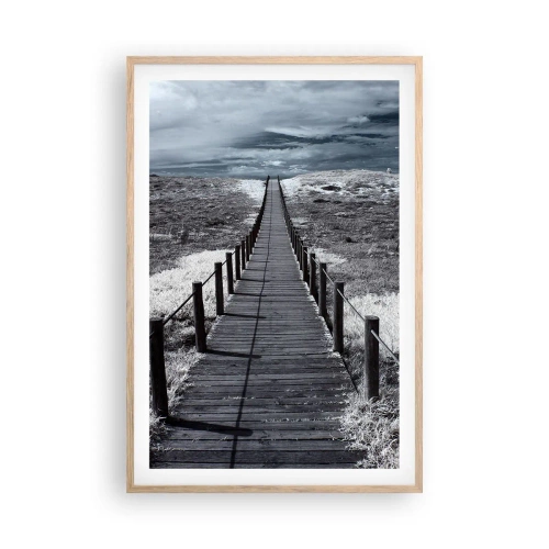 Plakát v rámu světlý dub - Na samotný břeh - 61x91 cm