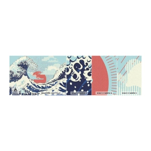 Fototapeta Vzorek Standard Eco - Z japonských inspirací - Abstrakce, Mořská vlna, Moře - 100x30 cm