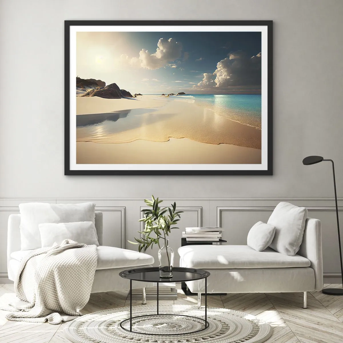Plakát v černém rámu - Vysněný den - 100x70 cm