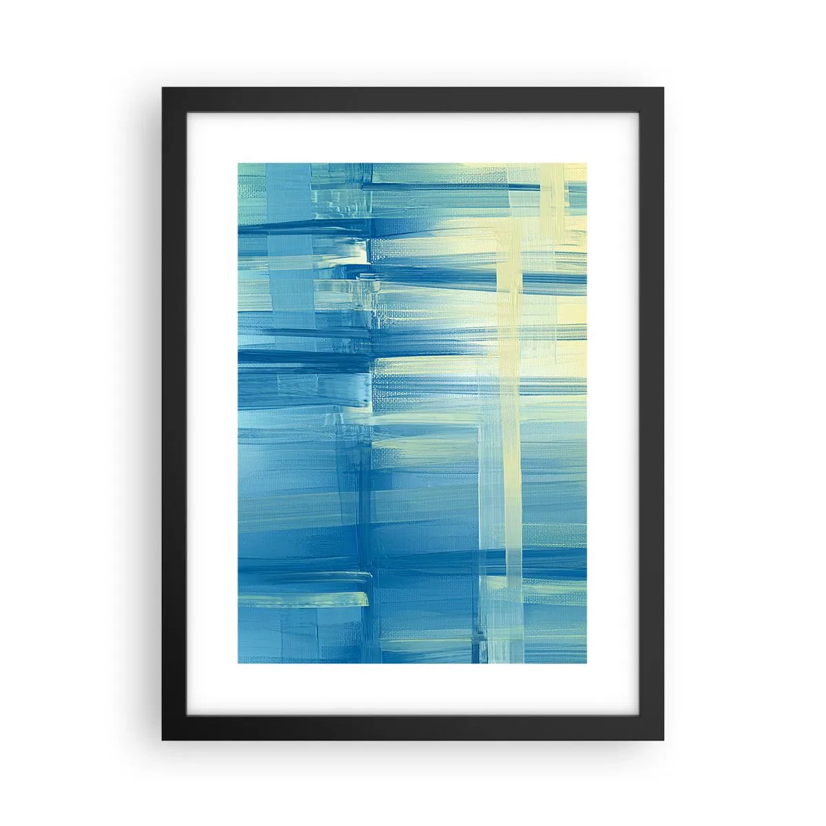 Plakát v černém rámu - Kompozice v tyrkysu - 30x40 cm