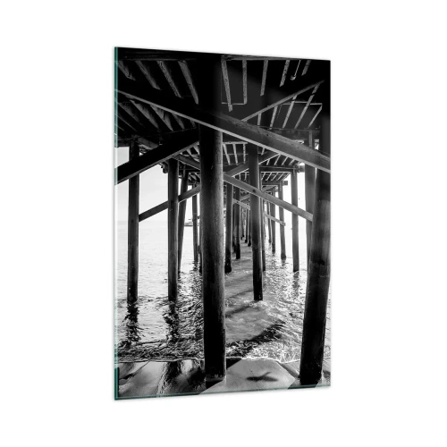 Obraz na skle - Úkryt na pláži - 80x120 cm