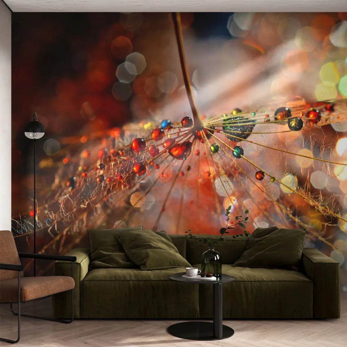 Fototapeta Standard Eco - Navlečeno na pavučinu - Abstrakce, pavoučí síť, Kus - 350x256 cm
