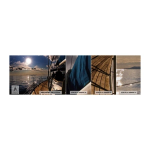 Vzor Fototapety Premium Canvas - Plavba směrem ke slunci - Námořní, Jachta, Moře - 100x30 cm