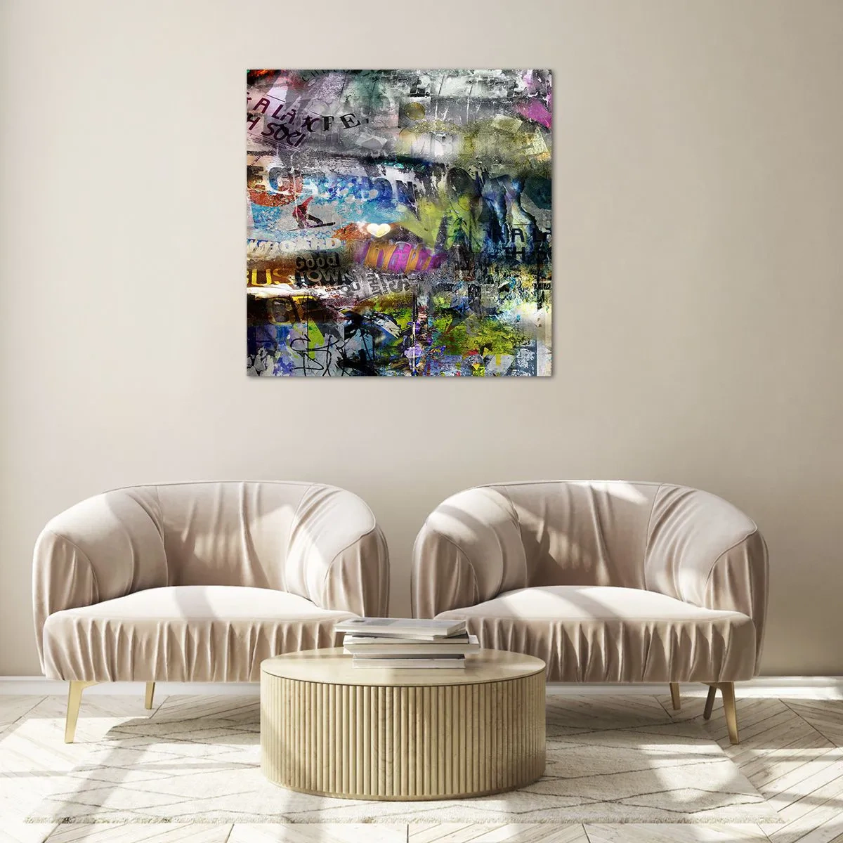 Obraz na skle - Koláž vzpomínek - 30x30 cm