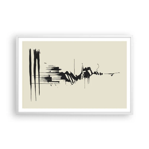 Plakát v bílém rámu - Spěšná abstrakce - 91x61 cm