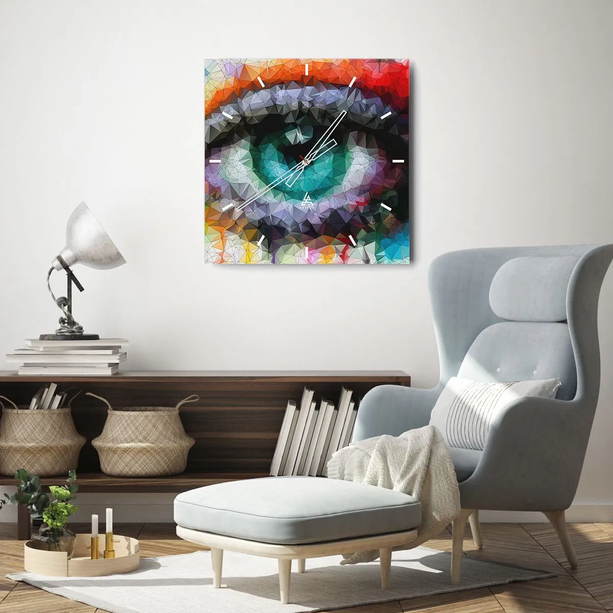Nástěnné hodiny - Krystalický lesk očí - 30x30 cm