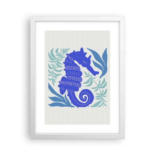 Plakát v bílém rámu - Na podvodní louce - 30x40 cm