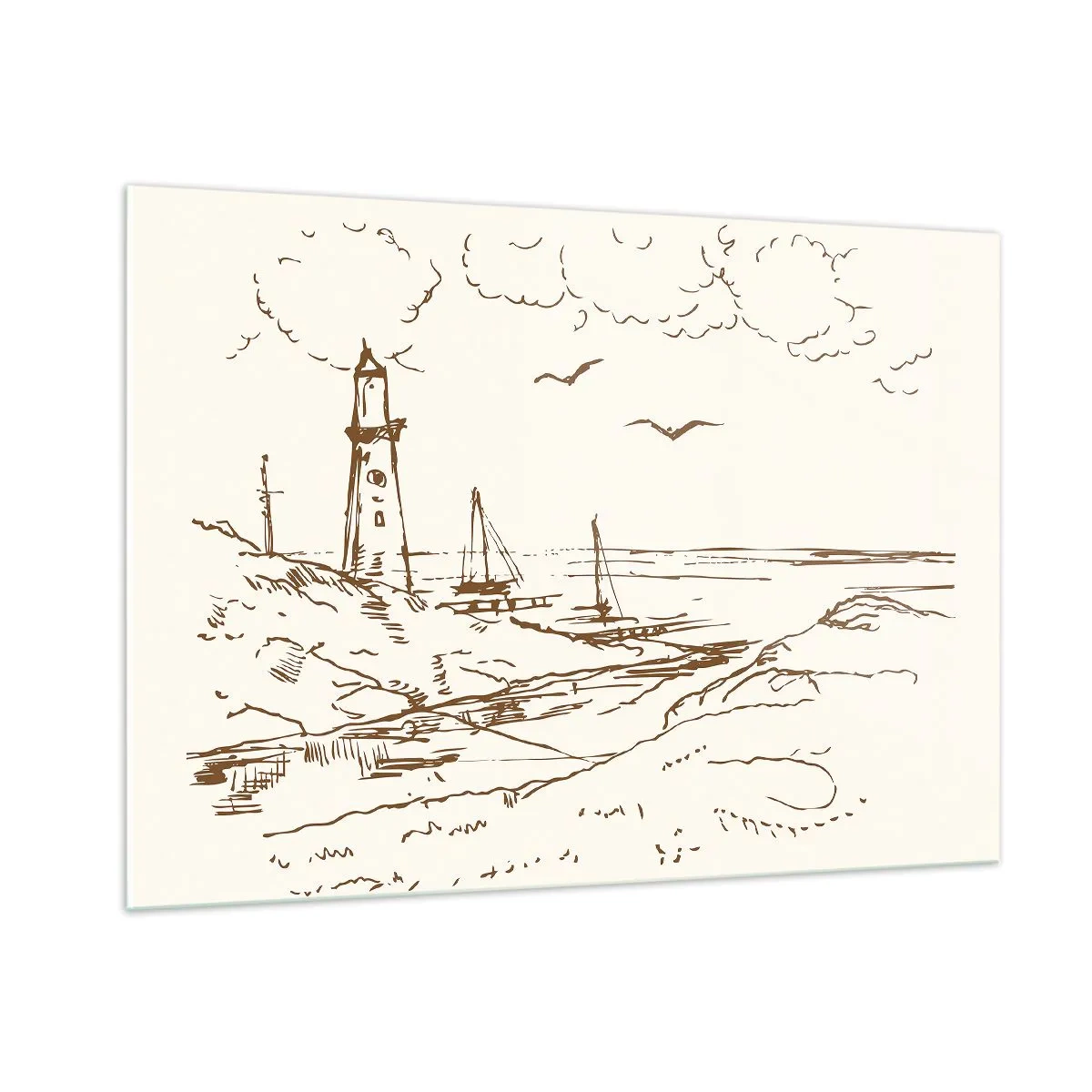 Obraz na skle - Náčrt letních vzpomínek - 100x70 cm