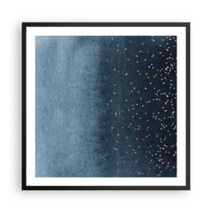 Plakát v černém rámu - Kompozice – modré fáze - 60x60 cm