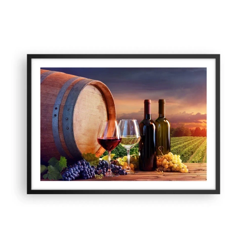 Plakát v černém rámu - Tady má život chuť - 70x50 cm
