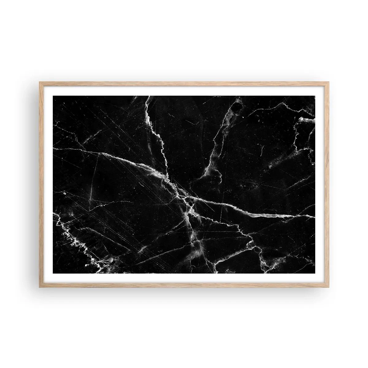 Plakát v rámu světlý dub - Tajemný život kamene - 100x70 cm