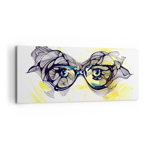 Obraz na plátně - Přes modré brýle - 120x50 cm