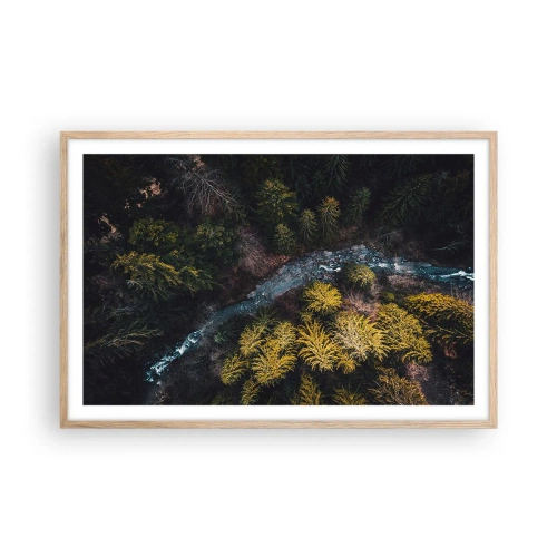 Plakát v rámu světlý dub - Rychle, stále rychleji - 91x61 cm