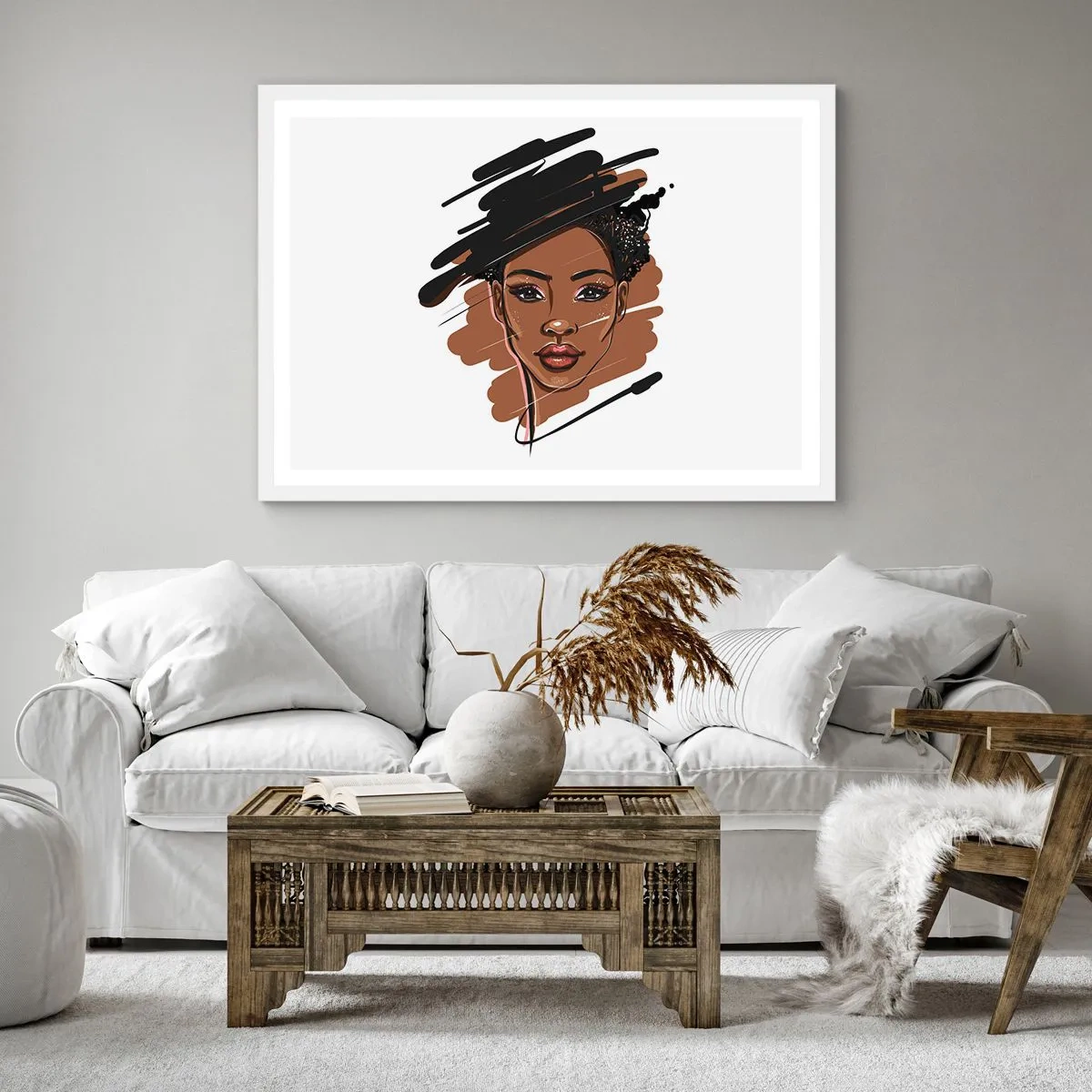 Plakát v bílém rámu - Sladká jako čokoláda - 40x40 cm