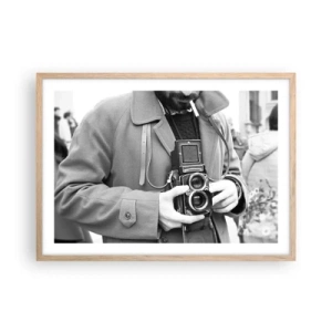 Plakát v rámu světlý dub - V retro stylu - 70x50 cm