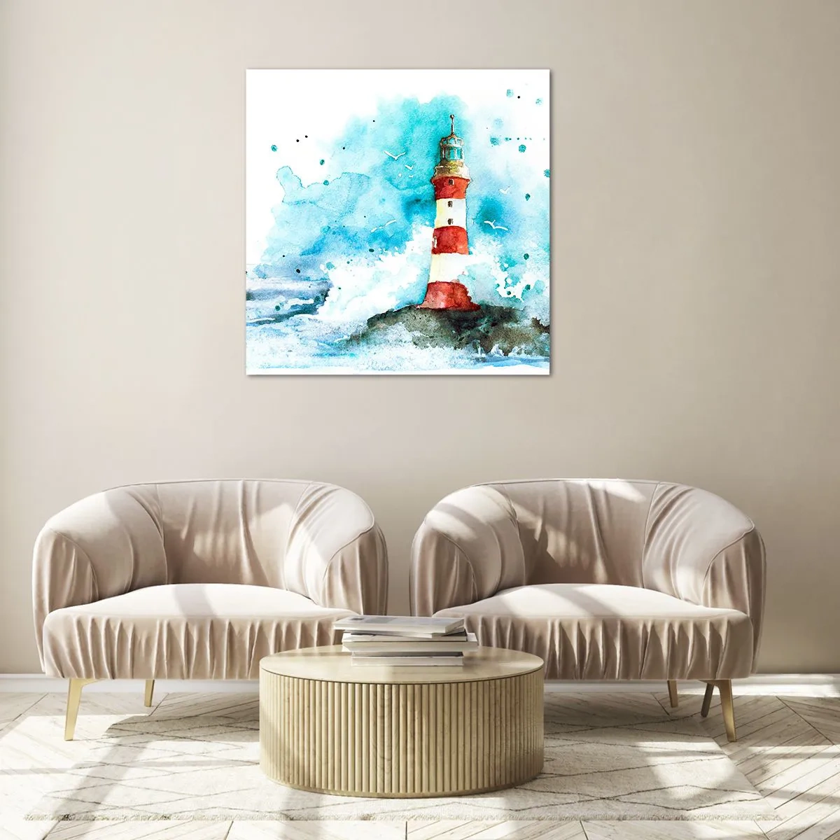 Obraz na skle - Jednota živlů - 70x70 cm