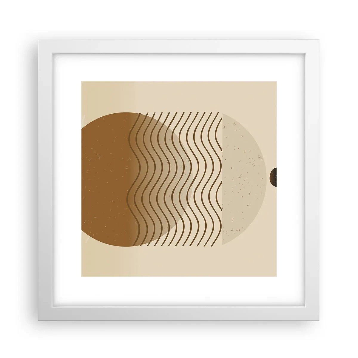 Plakát v bílém rámu - O původu geometrických obrazců - 30x30 cm